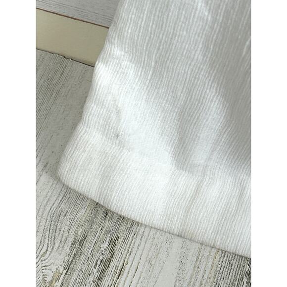 Halston Heritage Womens 6 Cream Crinkle Crepe Wide-Leg Low Rise Pants NEW - Picture 6 of 9